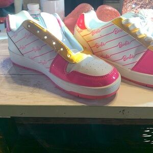 Pink and Yellow Barbie Sneakers
